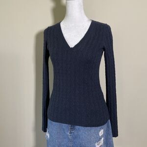 Banana Republic Women's Cotton / Angora Rabbit Hair Sweater Sz XS Y2K Vtg Preppy